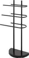 bremermann Stand-Handtuchhalter freistehend, 3 Stangen, Handtuchständer, schwarz