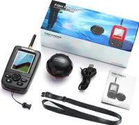 100M Kabellos LCD Fischfinder Wiederaufladbar Sonar-Sensor Dot Intelligenter Fischfinderfür Köderboot