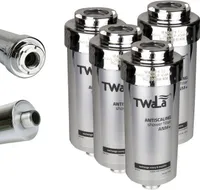 4x TWaLa Duschfilter Chrom Wasserfilter gegen Kalk/Chlor Shower filter AWF-SWR-P-ANM-M