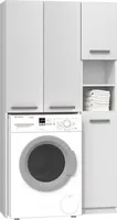 Waschmaschinenschrank Badschrank Badregal lange Tür Weiss