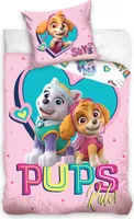 Paw Patrol Mädchen-Bettwäsche 80x80 cm + 135x200 cm · Kinder-Bettwäsche in Renforce - 100% Baumwolle
