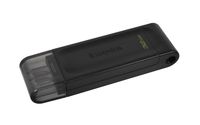 Kingston Technology DataTraveler 70, 32 GB, USB Typ-C, 3.2 Gen 1 (3.1 Gen 1), Kappe, 7 g, Schwarz
