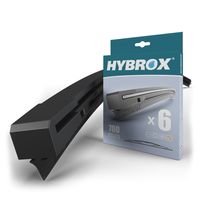 HYBROX Scheibenwischergummi für Bügelwischer 6 x 700 mm - 6 Stk. Wischergummi ohne Ersatzfeder