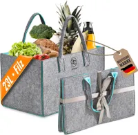 Filzkorb Filz-Shopper Einkaufs-Tasche Kaminholz-Korb Faltbar