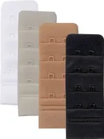Skin Wrap Accessories BH Verlängerung 2er-Set BH Verschluss Erweiterung Bra Extender BH Verschluss Verlängerung 1er, 2er oder 3er Haken in Schwarz Weiß Haut