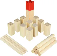 XMTECH Wikinger Wurfspiel Kubb Wikingerspiel aus Kieferholz Schachspiel Schweden Schach Gartenspielzeug Gesellschaftsspiel mit Tasche
