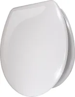 WC Sitz Toilettensitz mit Absenkautomatik Duroplast Klodeckel Klositz , Motiv:Weiß