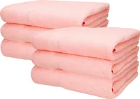 Betz 6 Stück XXL Badetücher 100 x 200 cm PALERMO  Saunatuch 100% Baumwolle  Farbe: apricot