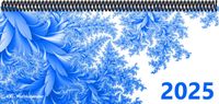 XXL - Tischkalender 2025 Blätter blau