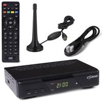Comag SL30 DVB-T2 Receiver + aktive Zimmerantenne + HDMI Kabel, HDTV für frei Empfangbare DVB-T2 Sender , schwarz