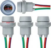 4x T10 W5W Gummi-Fassung Grau + Kabel
