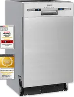 Exquisit Geschirrspüler EGSP9309-EF-030E inox | Spülmaschine 45 cm | ECO-Modus | Maßgedecke: 9 | Unterbaugerät