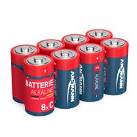ANSMANN Baby C LR14 Alkaline Red Batterie Longlife Alkalibatterie 8er Shrink