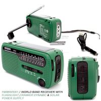 Solar Radio AM/FM Kurbelradio Tragbar USB Wiederaufladbar Notfallradio