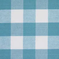 HOMESCAPES Velká kostkovaná bavlněná látka modrá a bílá - na metr, šířka 150 cm