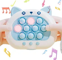 Pop Fidget it Spielzeug, Quick Push Spiel, Elektronisches Sensorspiel, Dekompressions Spielzeug Machine, Handheld-Pop-Spiele für Kinder(Blau)