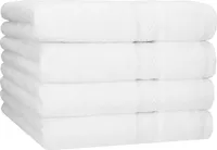 Betz 4 Stück Duschtücher 70x140 cm PALERMO 100% Baumwolle  Farbe: weiß