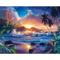 Norimpex Diamond Gemälde Sonnenuntergang auf einer Insel 30x40cm