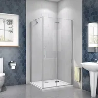 Falttürx Seitenwand :120x90cmxH.185cm Eckig Duschkabinen Falttür 6mm NANO ESG-Glas eckdusche Drehtür Duschabtrennung