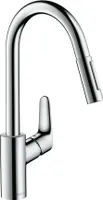 Hansgrohe Focus Spültischmischer Chrom mit Ausziehbrause