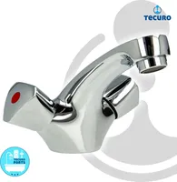 tecuro Zweigriff Waschtischarmatur - Ausladung 107 mm, mit Strahlregler