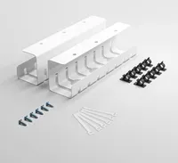 Albatros Kabelkanal Schreibtisch Weiß Komplettset C - Kabelmanagement Schreibtisch für Ordnung und Produktivität-Kabel Organizer für Kabelführung-Kabelschacht, Kabelwanne, Kabelorganisation