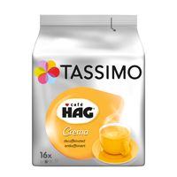 Tassimo Café Hag Crema  entkoffeiniert | 16 T Discs, Kaffeekapseln