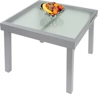Gartentisch Balkontisch Ausziehbar 90 - 180 cm Silber Diplomat ib style®