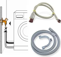Anschluss-Set Aqua-Stop Zulaufschlauch Ablaufschlauch 3m Schlauch Waschmaschine