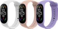 kwmobile 3x Sportarmband kompatibel mit Xiaomi Mi Band 7 - TPU Armband Fitnesstracker