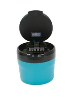FMS Tragbare Auto Aschenbecher mit deckel und blauer LED Licht für  Getränkehalter oder lüftung (Weiß): : Auto & Motorrad