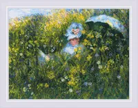 Riolis Kreuzstich-Set "Auf der Wiese nach C. Monets Gemälde", Zählmuster