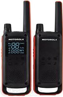 Motorola vysílačka TLKR T82 (2 ks, dosah až 10 km), IPx2, černo/oranžová
