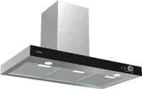 Klarstein AirNova - 90 cm nástenný digestor, prietok vzduchu 620 m³/h, energetická účinnosť A++, LED 6500 K, tichý chod 49 dB, recirkulácia a odsávanie vzduchu, ušľachtilá oceľ, tlačidlá