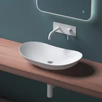 Mai & Mai Waschbecken Aufsatzwaschbecken Brüssel858 Waschschale Waschbecken in Weiß matt aus Keramik inkl. Nano-Versiegelung