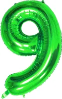 Oblique Unique 1x Folien Luftballon mit Zahl 9 Kinder Geburtstag Jubiläum Silvester Party Deko Ballon grün