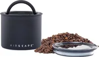 Airscape Edelstahl-Kaffeebehälter  Vorratsbehälter für Lebensmittel  Patentierter luftdichter Deckel  Erhaltung der Lebensmittelfrische durch überschüssige Luft (klein, mattschwarz)