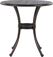 BELIANI Zahradní jídelní stůl hnědý hliníkový kulatý 65 cm venkovní vintage styl
