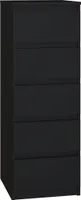 CDF Moderne Kommode Malwa W5 | Farbe: Schwarz | Schrank für Dokumente, Kleinigkeiten