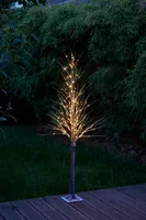 Northpoint LED Baum 150 cm mit Schneeverzierung 240 Warmweiße LEDs, 5 Meter Kabel & Timer-Funktion