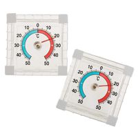 SIDCO Fensterthermometer 2 x Thermometer Außenthermometer selbstklebend Thermometer