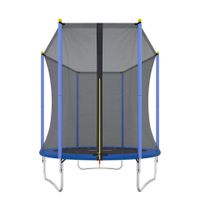 Leiv Trampolin Basic - Gartentrampolin-Set - Ø 183 cm TÜV Rheinland GS Zertifiziert Komplettset inkl. Sicherheitsnetz mit Schlaufenbefestigung