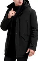 herren winterjacke, winterjacke herren, winter jacket men, winterjacke, mit 125-146g Gänsedaunen Winddicht mit Kapuze L