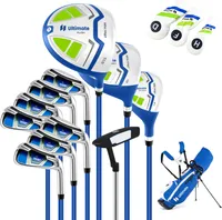COSTWAY kompletná pánska sada golfových palíc, 15-dielna sada golfových palíc pre pravákov s 1 driverom a 3 fairway a 4 hybridmi a 6/7/ 8/9/ P železami a putterom