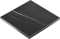 BRASIL | Gastro Tischplatte | B:T 50 x 50 cm | Schwarz Marmor | Quadratisch | Gastro Tischplatte