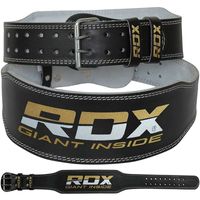 RDX Gewichthebergürtel Leder 4Zoll Black Gold Größe M