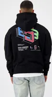 DECONSTRUCTION HOODIE, Black, XL