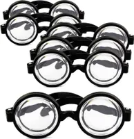 Oblique Unique 6x Idiotenbrille Streber Nerd Geek Brille Fasching Karneval Halloween