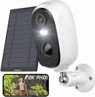 COOAU 2K Überwachungskamera Aussen Akku Solar IP Kamera mit Farbige Nachtsicht