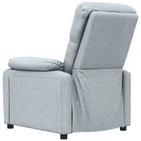 relaxačné kreslo vidaXL Light Grey Fabric